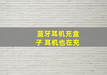 蓝牙耳机充盒子 耳机也在充